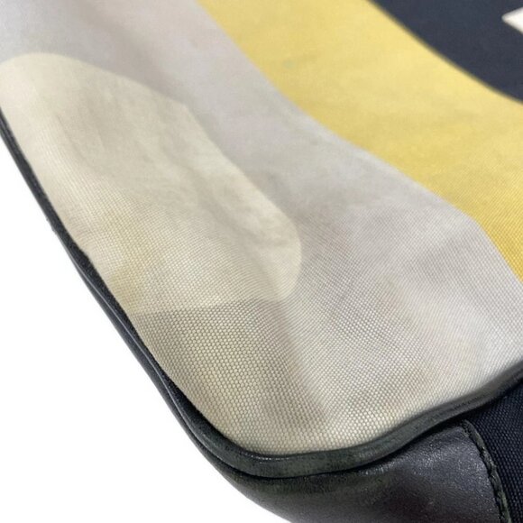 BALLY Busy B - Light gray Black Multi Canvas Leather Tote Bag - Picture 6 of 10